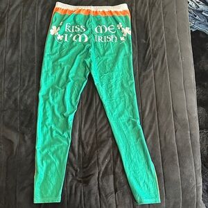 wet n wild Green 'Kiss Me I'm Irish' Kids Leggings